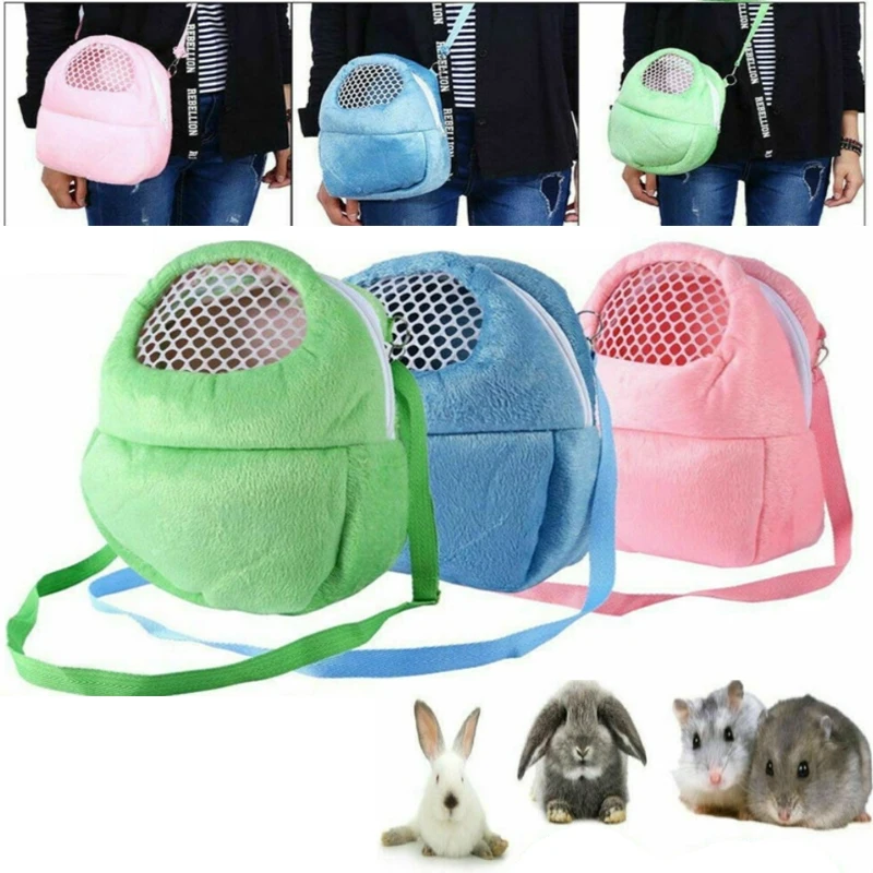 Piccolo trasportino per animali gabbia per conigli criceto cincillà portatile da viaggio caldo borse carine gabbie cavia borsa per il trasporto borsa traspirante