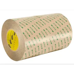 12 in. x 180 ft 9495LE Adhesive Transfer Tape. Double Coated Polyester Tape Roll with 300LSE Laminating Adhesive. Sealants