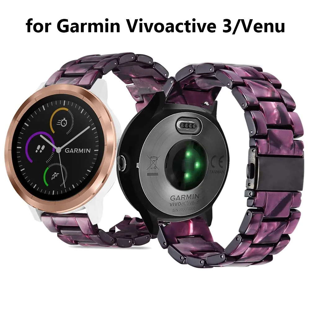 

Ремешок для часов Garmin Vivoactive 3/ 3 музыка 20 мм быстросъемный полимерный легкий ремешок для наручных часов Garmin CAME Sq/ Luxe фиолетовый