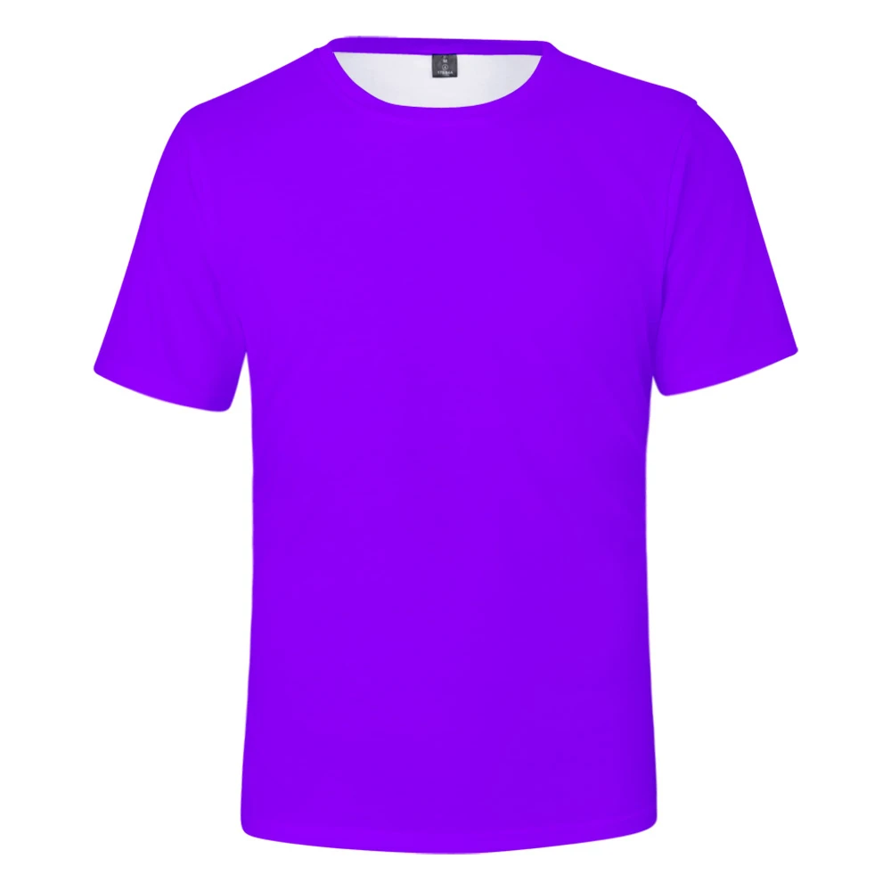 Camiseta de neón para hombre y mujer, camisa verde de verano para niño y niña, Tops de color sólido, ropa de calle de arco iris, camiseta colorida