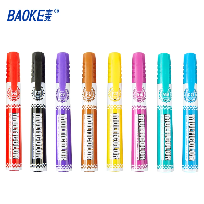 Baoke Refillable Color Whiteboard Marker Office School Home Classroom Supplies Children's Drawing Pen Erasable Markers