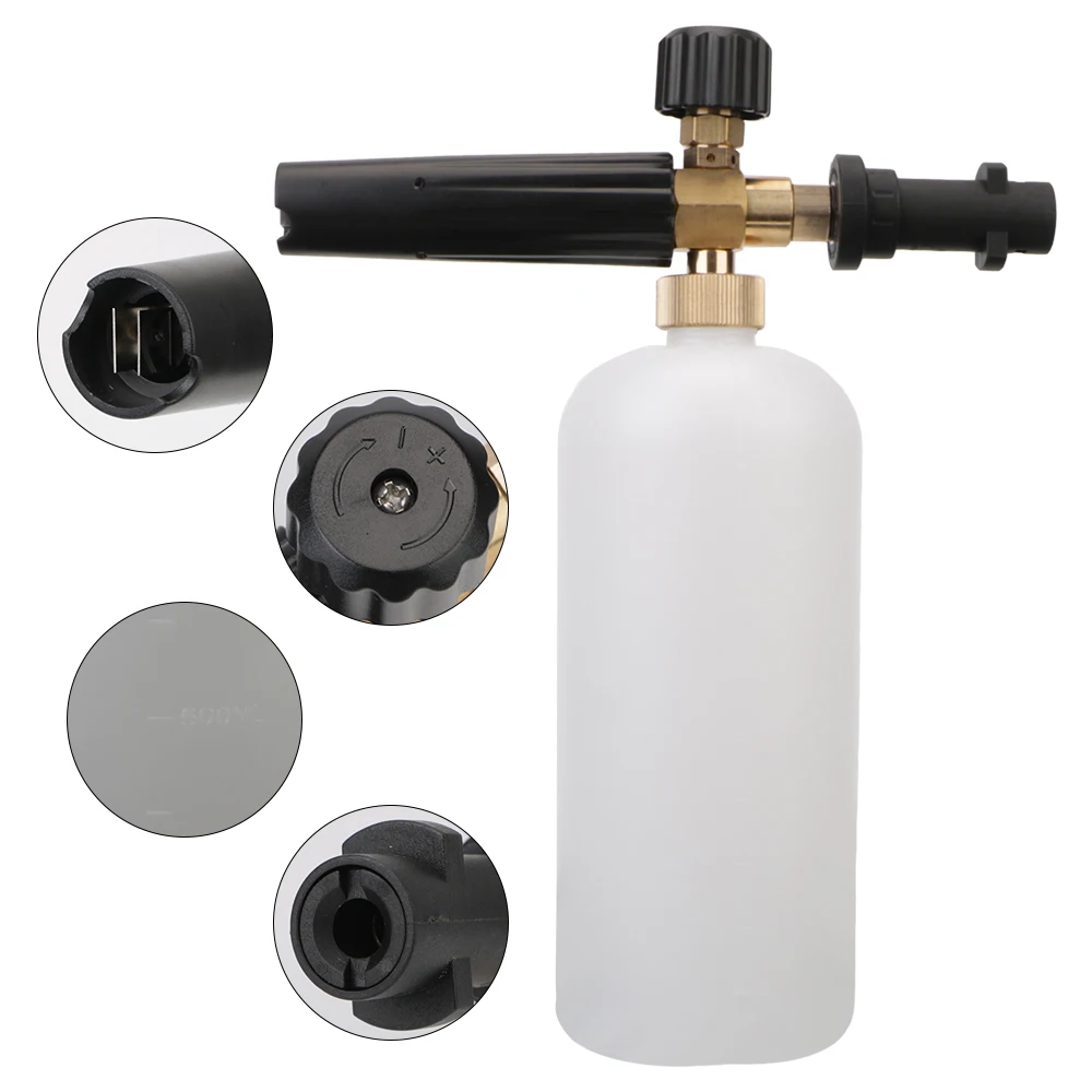 

High Pressure Washer 1L Snow foam lance Adjustable Sprayer Nozzle Car Soap Foam Generator For Karcher K2 K3 K4 K5 K6 K7