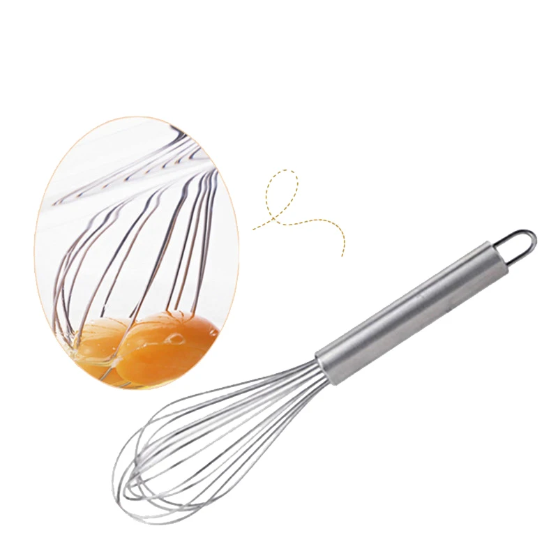 LMETJMA Stainless Steel Egg Beaters Milk Cream Butter Whisk Mixer Stiring Tool Stirrer Mixing Mixer Egg Beater Egg Tools PY0011