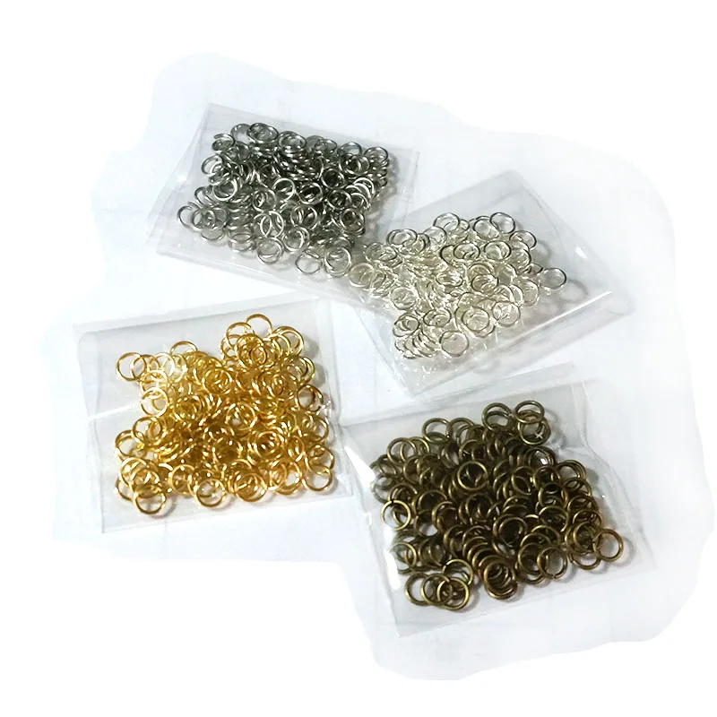 200 قطعة 4-10 مللي متر دائرة مفتوحة المعادن الانتقال خواتم قلادة سبليت خواتم موصلات سوار القرط قلادة Diy بها بنفسك صنع المجوهرات