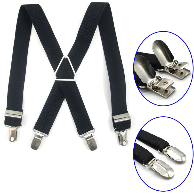 ผู้ชาย Suspender Unisex ผู้หญิงอย่างเป็นทางการอย่างเป็นทางการแฟชั่นเข็มขัดงานแต่งยืดกางเกงปั่นจักรยานอุปกรณ์เสริมวงเล็บลำลอง