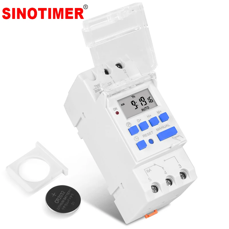 SINOTIMER Brand Electronic Weekly 7 Days Programmable Digital TIME SWITCH Relay Timer Control AC 220V 230V 16A Din Rail Mount