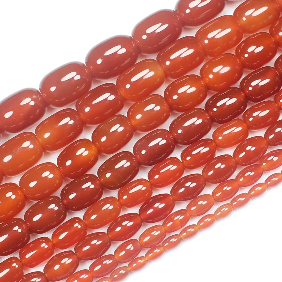 4-18mmNatural Red Agate Oval/Drum shape loose beads 15inch ,For DIY Jewelry Making ! We provide mixed wholesale for all items !