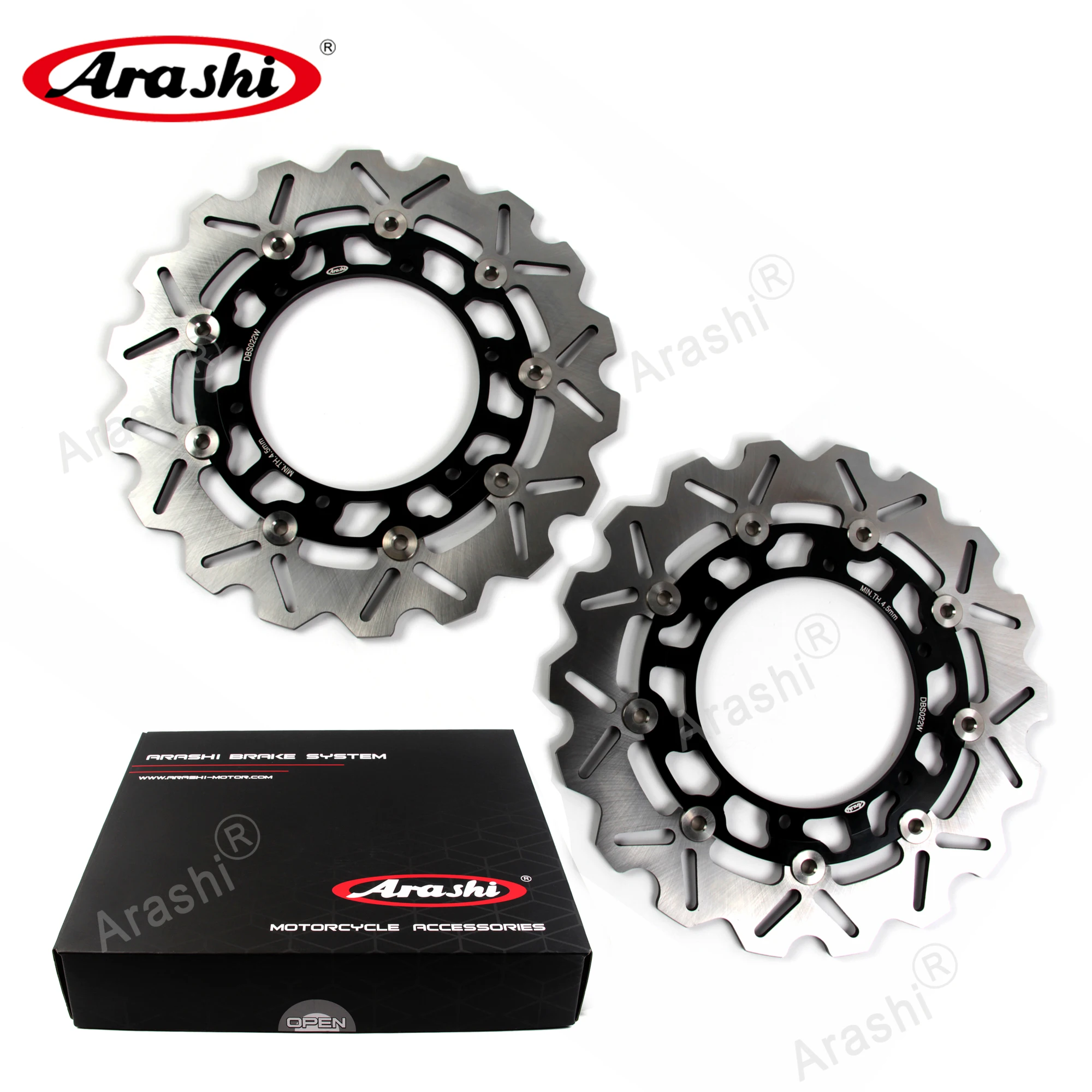 Arashi 1 Pair CNC Full Floating Front Brake Disc Rotors For YAMAHA YZF R6 1999-2002 YZF-R6 600 1999 2000 2001 2002 Disk Brake