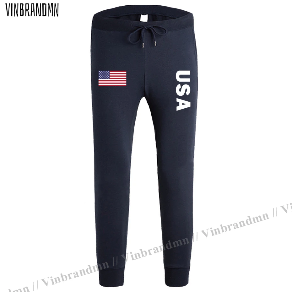 United States of America USA US mens Sweatpants new men's Long Pants USA flag workout pocket sweat bodybuilding 2021 New Sports