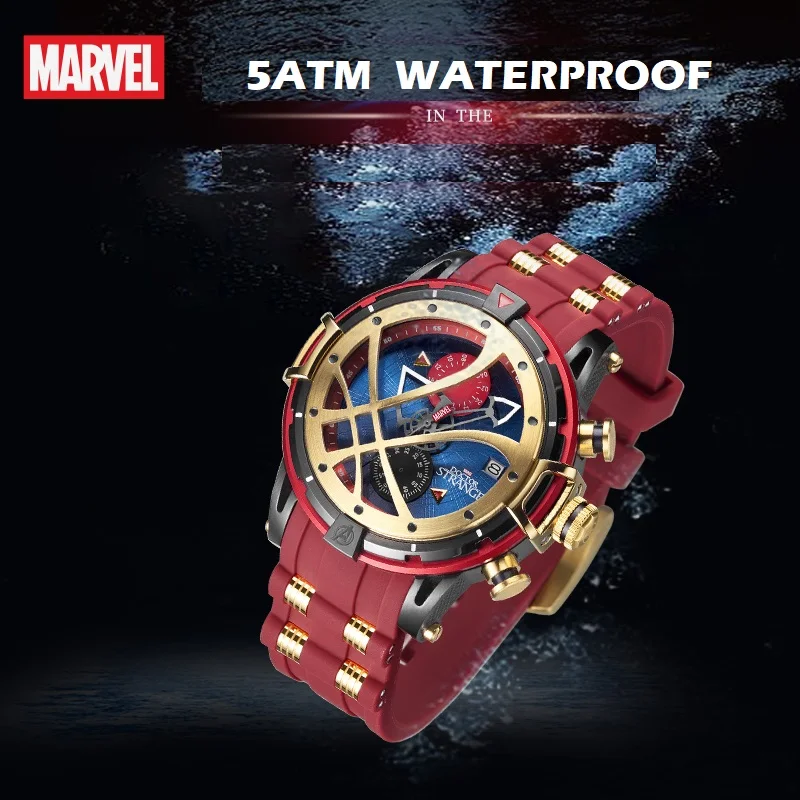 Marvel For Mens Watch Doctor Strange Male Super Heros Quartz Wristwatch Eye Of Agamotto New Multiple Time Zone Relogio Masculino