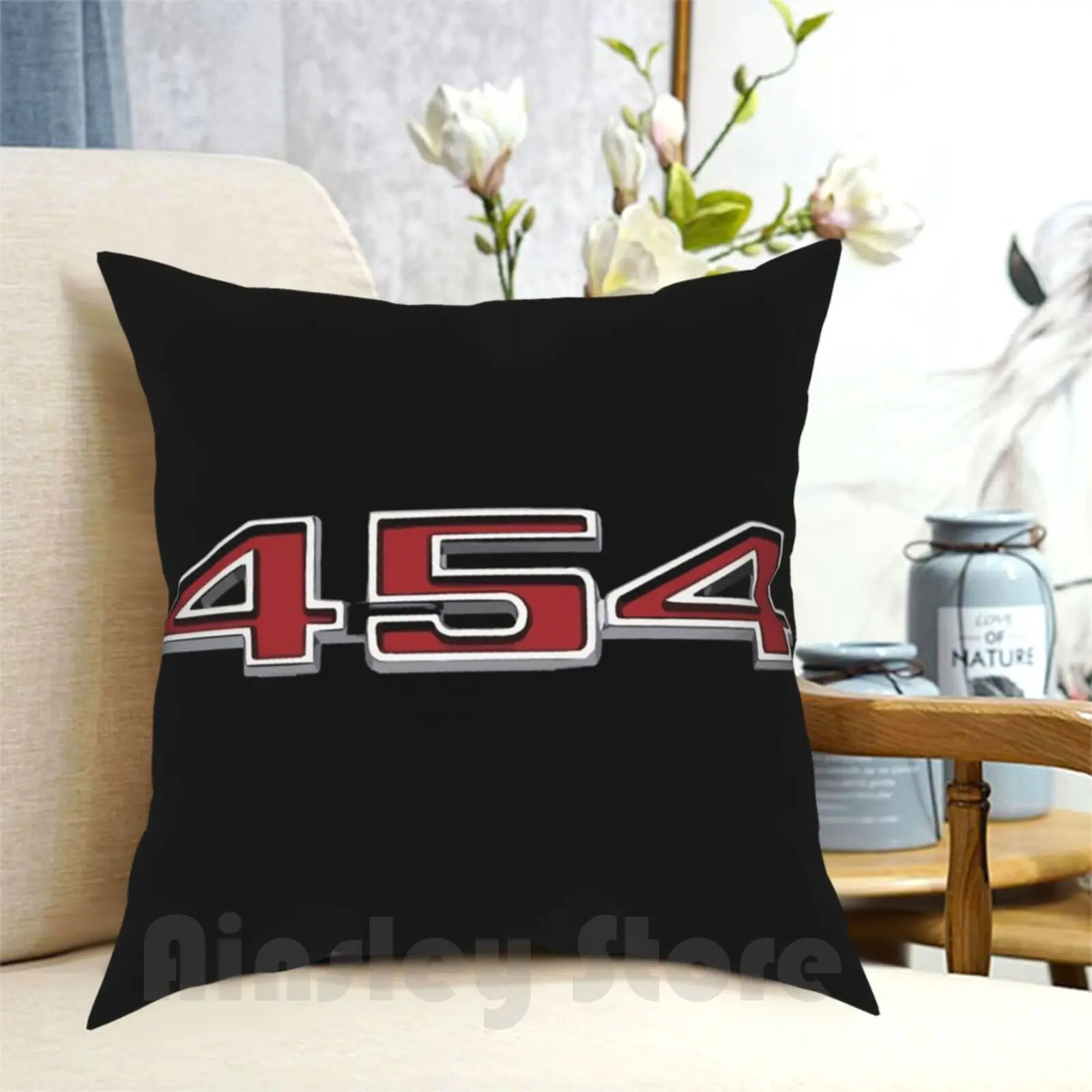 

1970-1974 Chevelle 454 Emblem Pillow Case Printed Home Soft Throw Pillow 454 Super Sport Vintage Big Block Engine