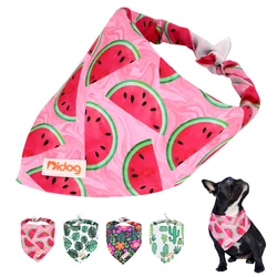 Cute Dog Triangle Bandanas Watermelon Print Cotton Pet Triangle Scarves Pet Bibs Soft Puppy Kerchief Bandana Accessories