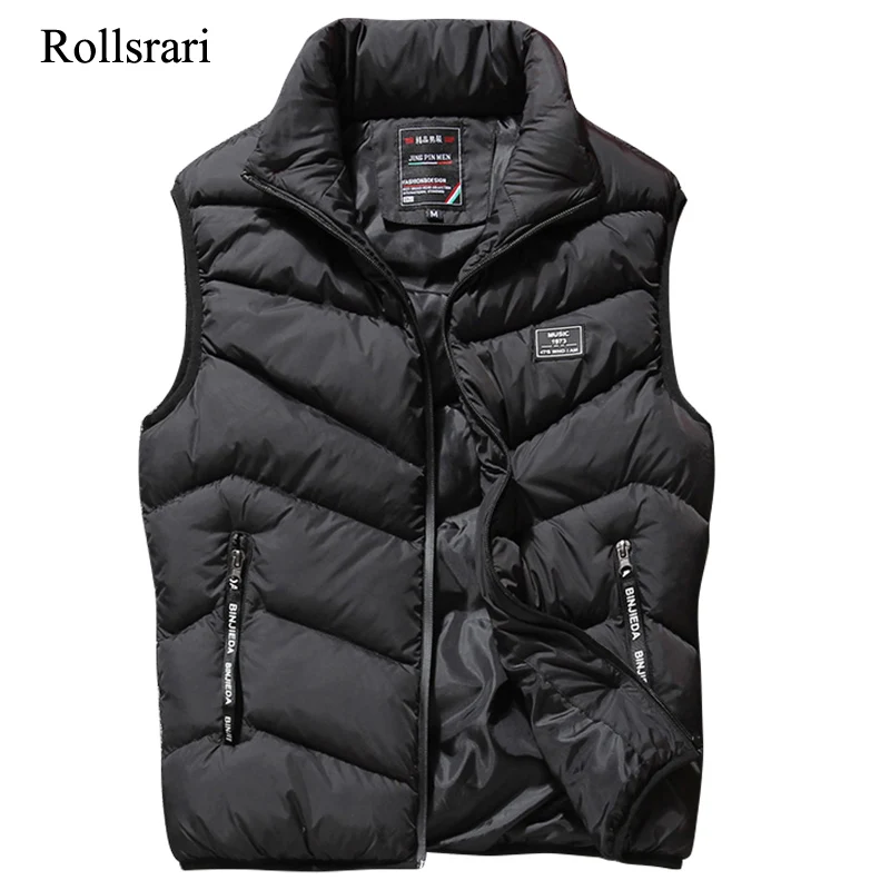 

L-8XL Vest Men Autumn Spring New Fashion Coats Cotton-Padded Men's Vests Male Sleeveless Jacket Casual Thickening Waistcoat 106