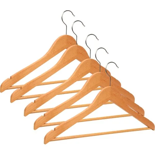 Nyn Wood Striped Pants Clothes Hanger 10'Li