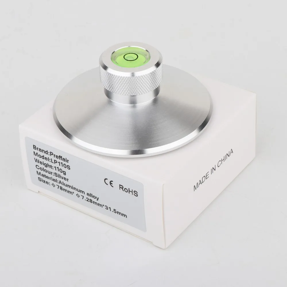 Preffair patent LP110  Aluminum Balanced Clamp Professional   110g Record Weight LP Disc Stabilizer Turntable Clamp HiFi