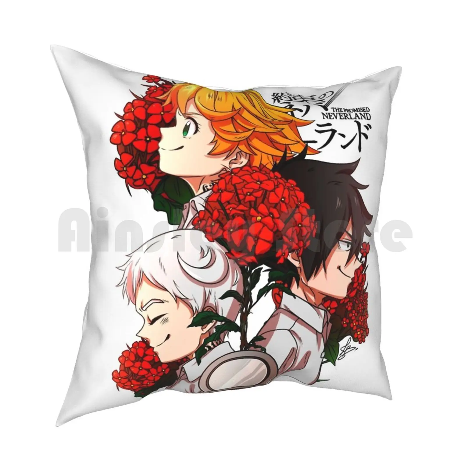 The Promised Neverland-Hope Pillow Case Printed Home Soft Throw Pillow Emma Ray Norman Anime Manga Shonen Jump Monsters