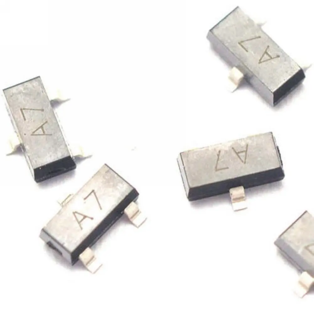 100 sztuk BAV99 A7 0.2A 70V SOT-23 SMD Chip przełącznik tranzystor