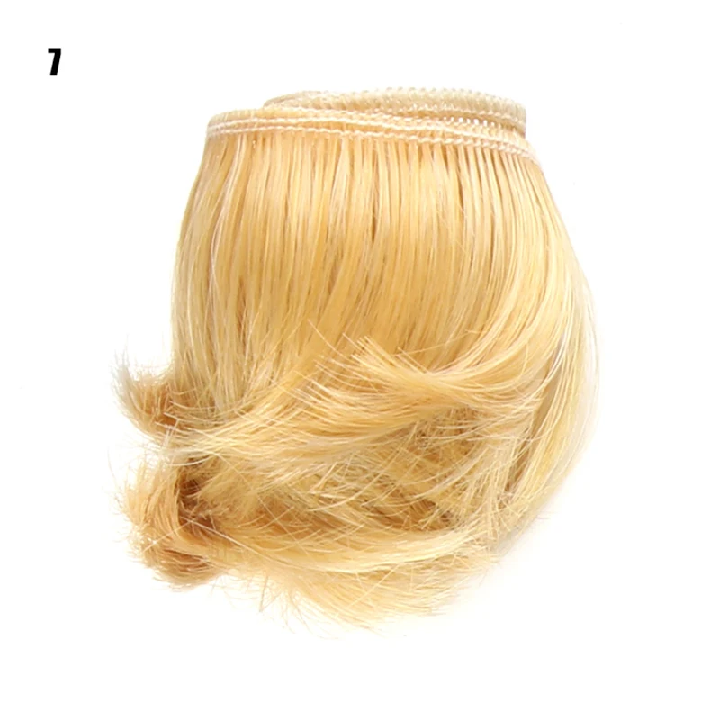 Mini Tresses de Couleur Noire, Blanche et Brune de 5cm, Matériel pour Perruque de Cheveux pour 1/3 1/4 BJD, Accessoires de Beurre à Haute Température