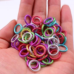 5/50/100PCS African Hair Braid Dreadlock Beads Cuffs Clips Braid Spiral Braid Hair Extension For Accessories Hair Ring Mixing