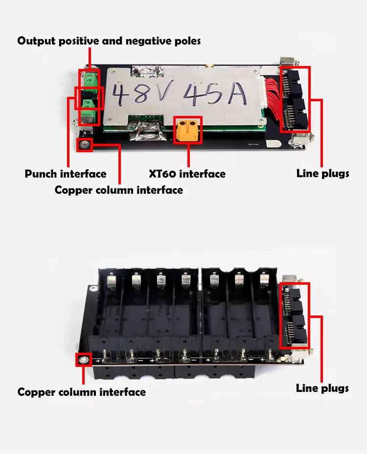 14S 13s 48V Power Wall battery pack 13 14 CELLS battery box Li-ion Lithium 18650 Lipo BMS PCB 20A 45A Protection board