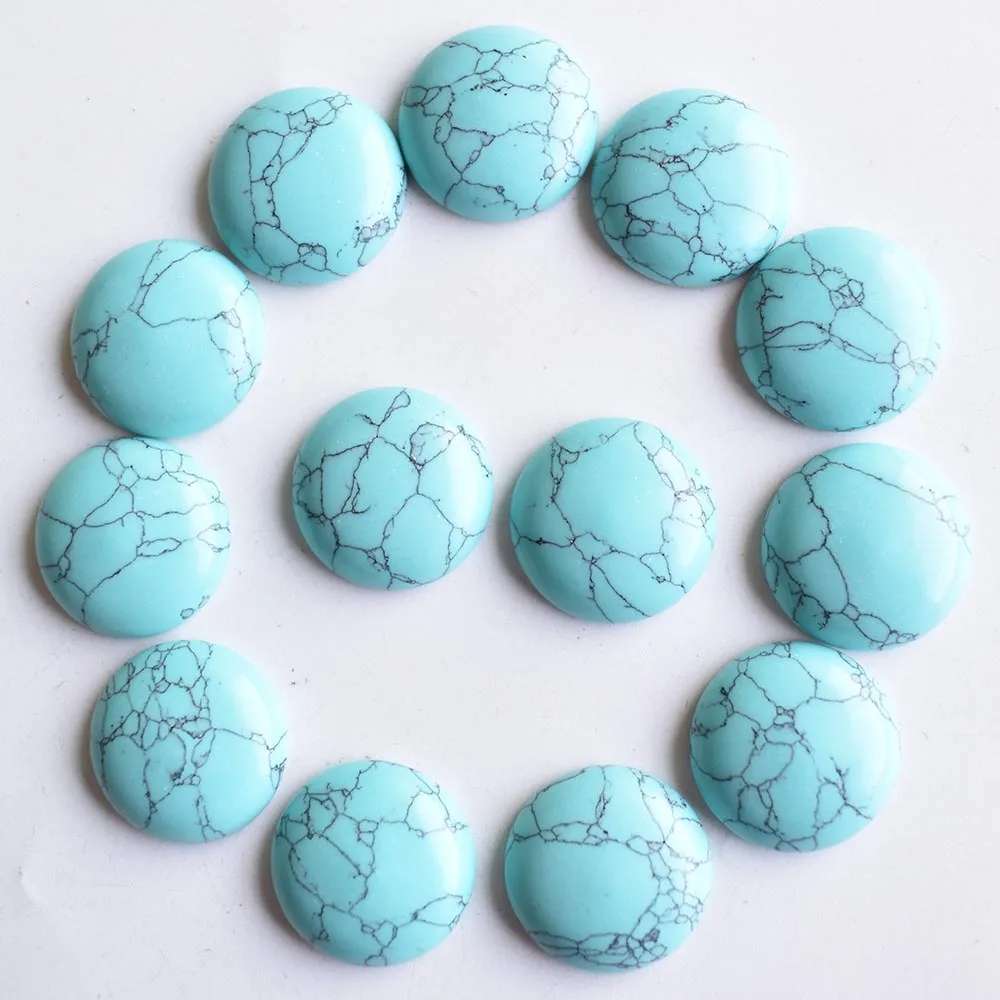 Großhandel 24 Stück/Los Bestseller Hochwertige Opal-Malachit-Tigerauge Naturstein Gemischte Runde Cabochons 20mm Kostenloser Versand – Detail 22