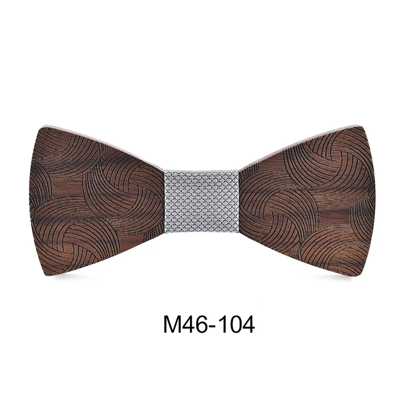 ออกแบบใหม่เนคไทผู้ชายสูทแต่งงานไม้ Bow Tie Gravata ผีเสื้อแกะสลัก Cufflinks Tie ชุด Gravatas Para Homens