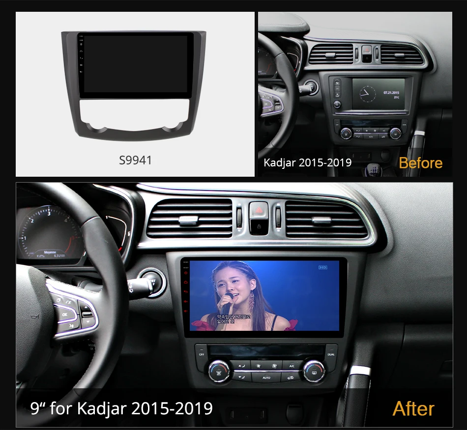 Ownice K6+ 2K Android 12.0 Car Multimedia Radio for Renault Kadjar 2015-2019 GPS Video player 8+256G Quick Charge Coaxial 4G LTE