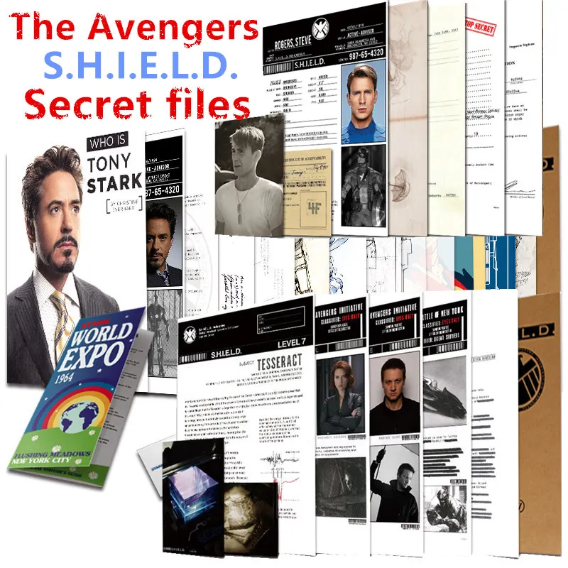 1:1 Superhero Tony Stark Cosplay Bucky Barnes File Bag Folder Private File Document Paper Craft/Card Making Props Accessories