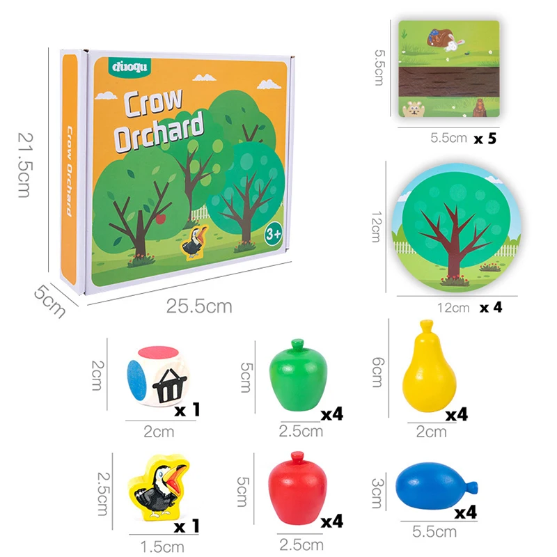 Children Montesorri Board Games Educational Toys Crow Orchard Chess Logical Thinking Interaction Cooperative Memory Game Kid Toy