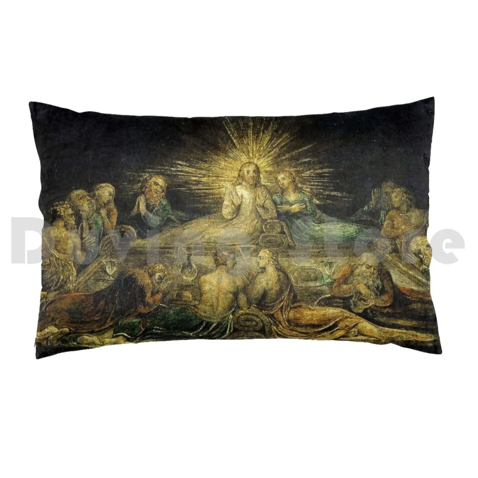 The Last Supper-William Blake Pillow Case Printed 50x75 Religious New Jesus Christ Apostles Meal Rays