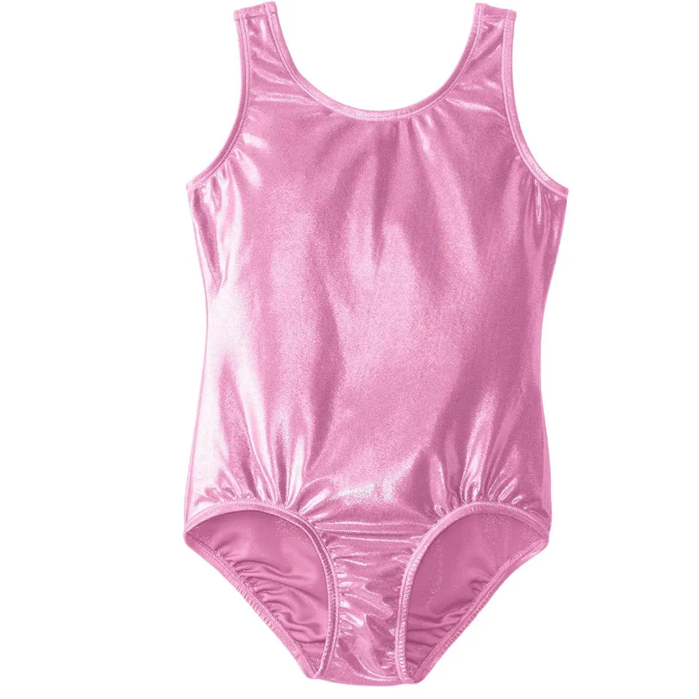 Speerise Girls Kids Shiny Metallic  Spandex Gymnastics Dance Sleeveless Leotards Dancewear Toddler Tank Sparkle Leotard