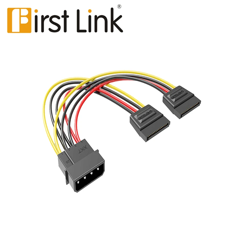 

20CM Laptop Adapter New 4Pin IDE Molex to 2 Serial ATA SATA Y Splitter Hard Drive Power Supply Cable Computer Cable