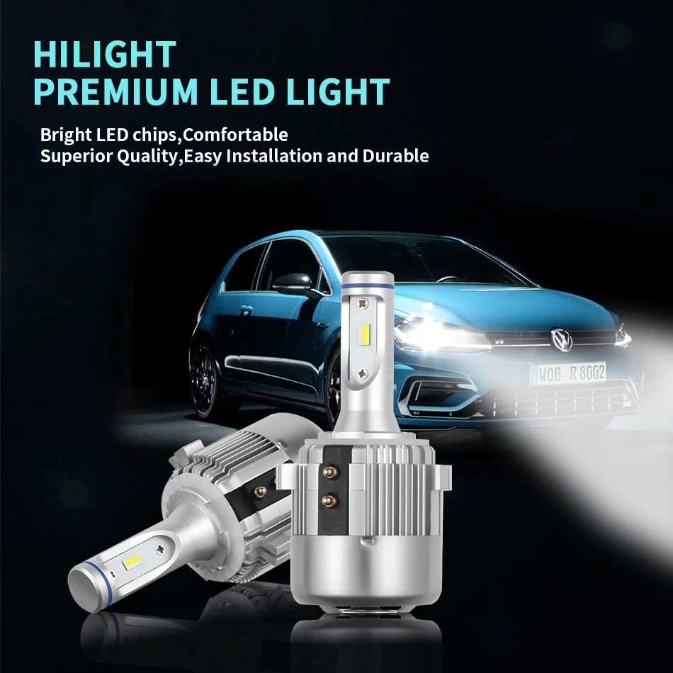 KAFOLEE 2x G2 Car Headlight Bulb LED 72W 8000LM Super Brightness 6000K Cool White Low Beam for VW Passat Golf MK6 MK7 GTI Tiguan