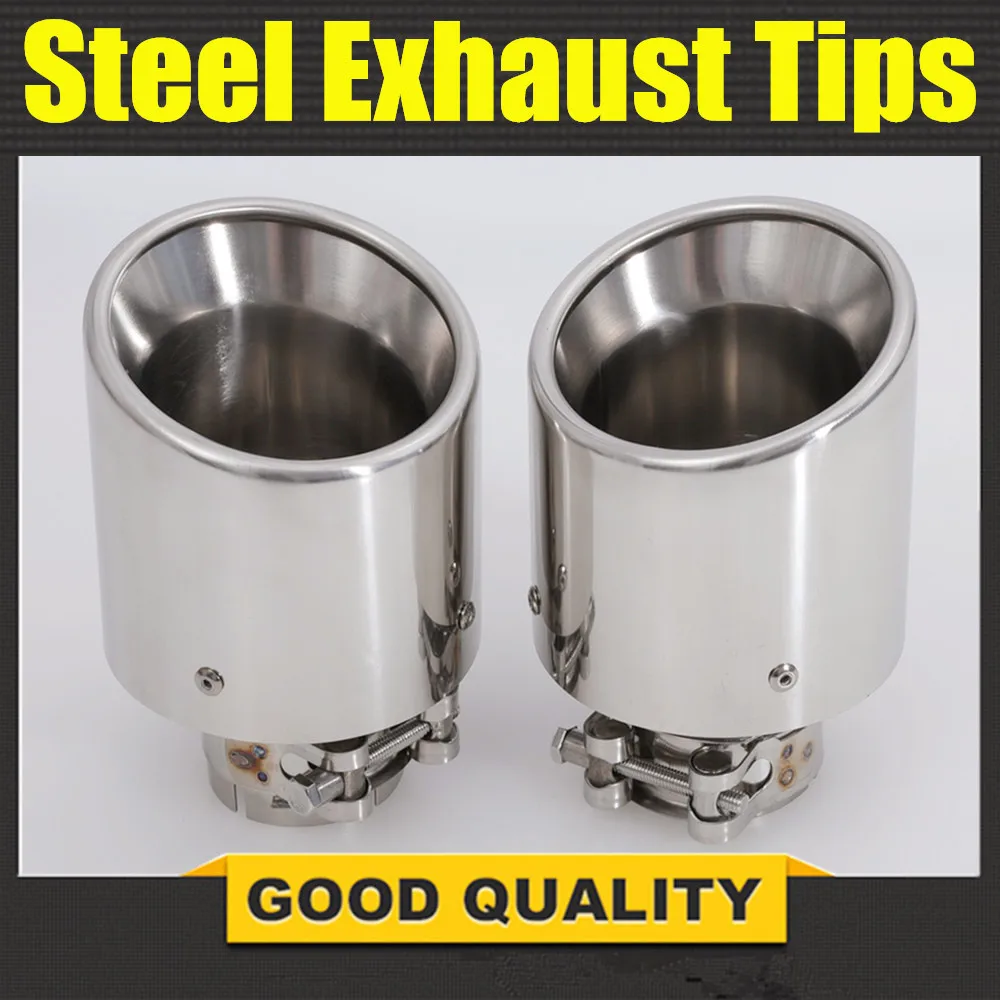 Newest Style Top Quality 304 Stainless Steel Universal Exhaust System End Pipe+Car Exhaust Tip 1 Piece