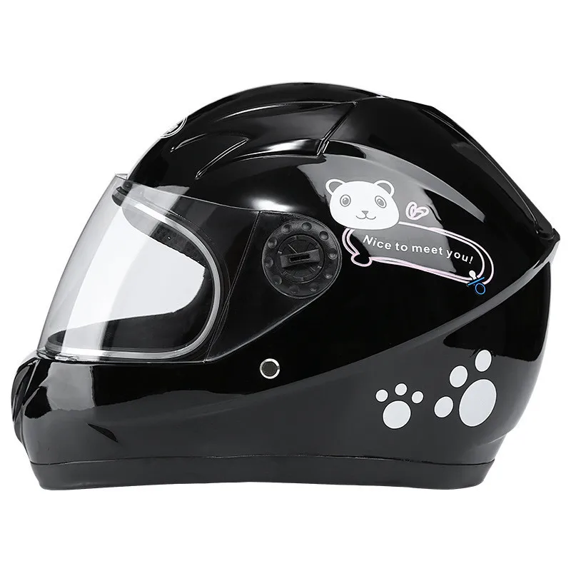 Casco de motocicleta para niños, cascos completos de motocicleta eléctrica, ciclomotor, niños, niñas, niños, 5 colores