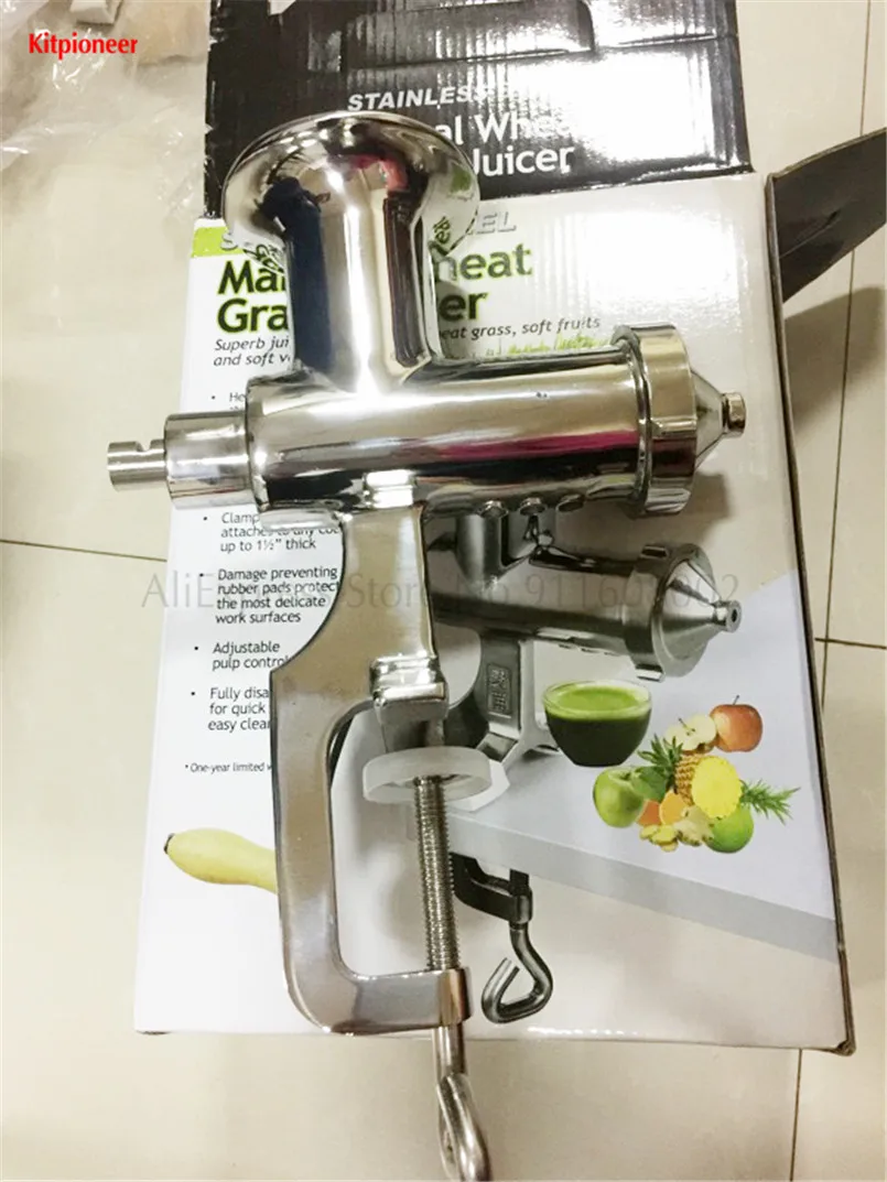 Upgraded Wheatgrass Juicer Hand Operation Stainless Steel Fruit Vegetable Squeezer Orange Juice Presser