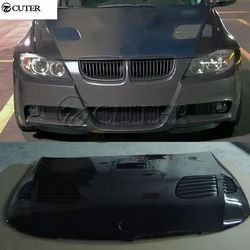 E90 3 Series 320i Carbon Fiber Front Engine Hood Bonnets Engine Covers with Vents for Bmw E90 325i 05-08