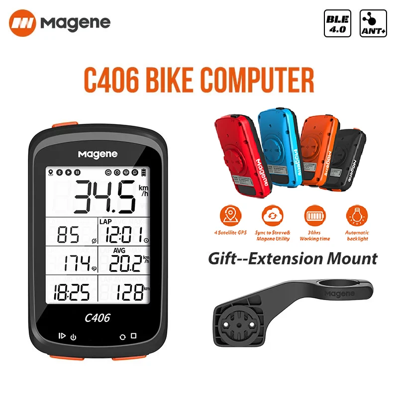 

Magene C406 Bike Computer Waterproof GPS Wireless Smart Mountain Road Bicycle Monito Stopwatchring Cycling Data APP