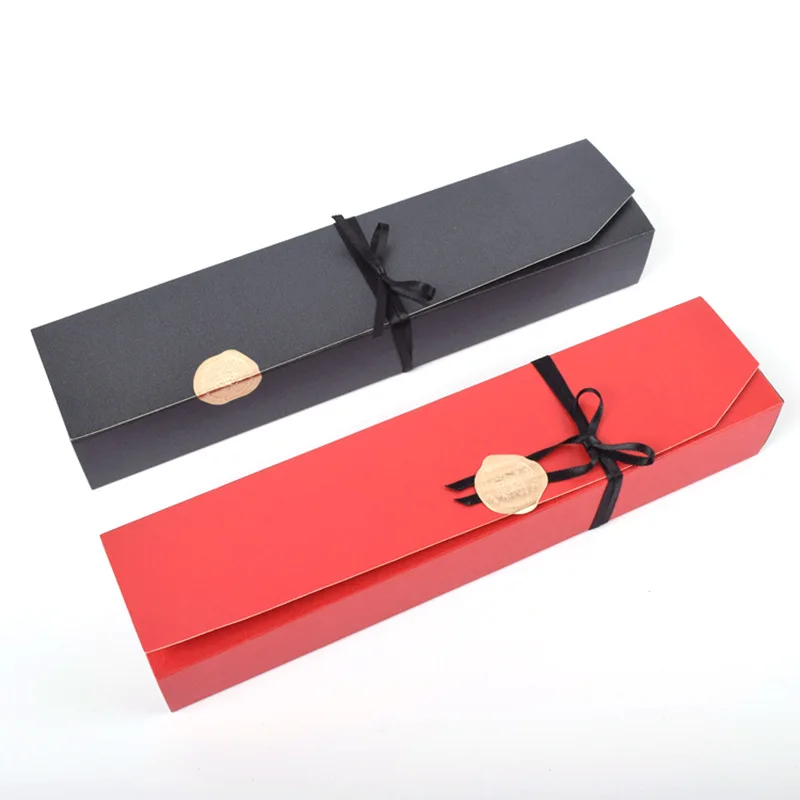 

2PCS Kraft Paper Bag with Ribbon Elegant Party Wedding Favour Gift Sweets Boxes Bags DIY Chocolate Boxes