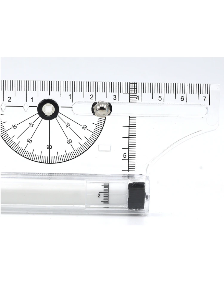 Pulley Centering Multi-purpose Rolling Ruler Drawing Tool Parallel Compass Ruler School Stationery Protractor Curve Triangle