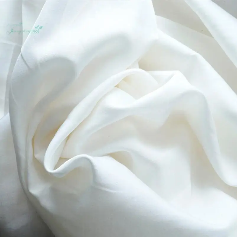 Silk cotton fabric pure white backing lining fabric white natural home textile material 140x100com 80% Silk