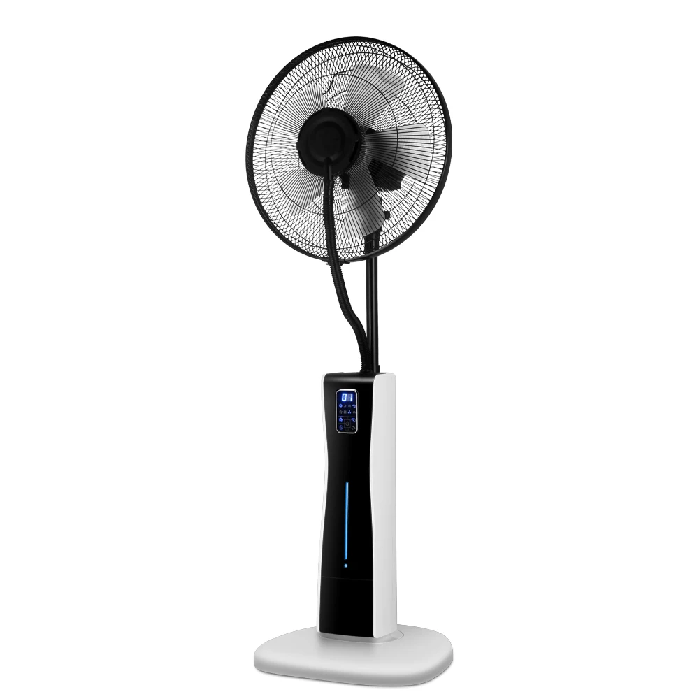 

75w power 220-240V electric water misting fan 2.2L water tank 7.5 hours timing remote control humidifier spray fan air cooler