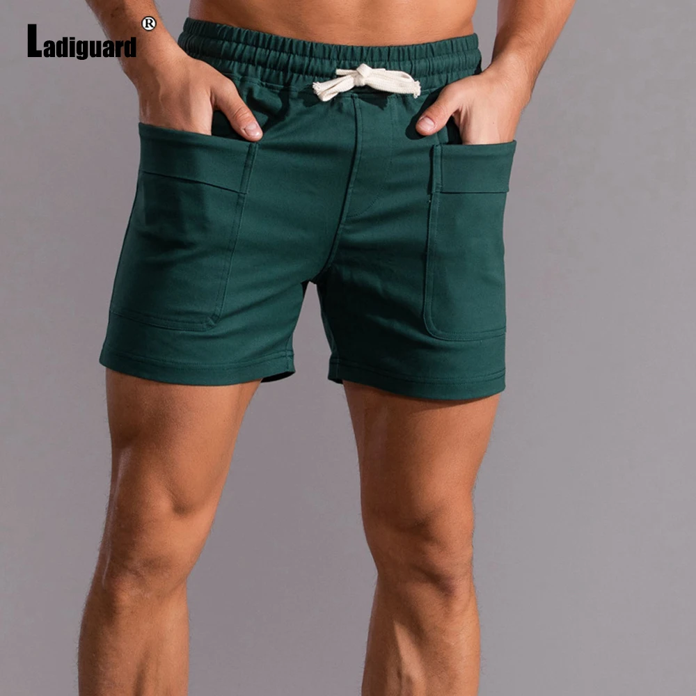 Plus Size 4xl Men Fashion Lace-up Shorts 2022 New European Summer Beach Short Pants with Pockets Male Casual Skinny Mens Clothes