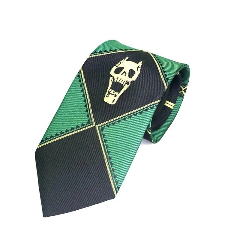 JoJo\'s Bizarre Adventure KILLER QUEEN Kira Yoshikage Skull Neck Tie Cosplay Costumes Accessoies