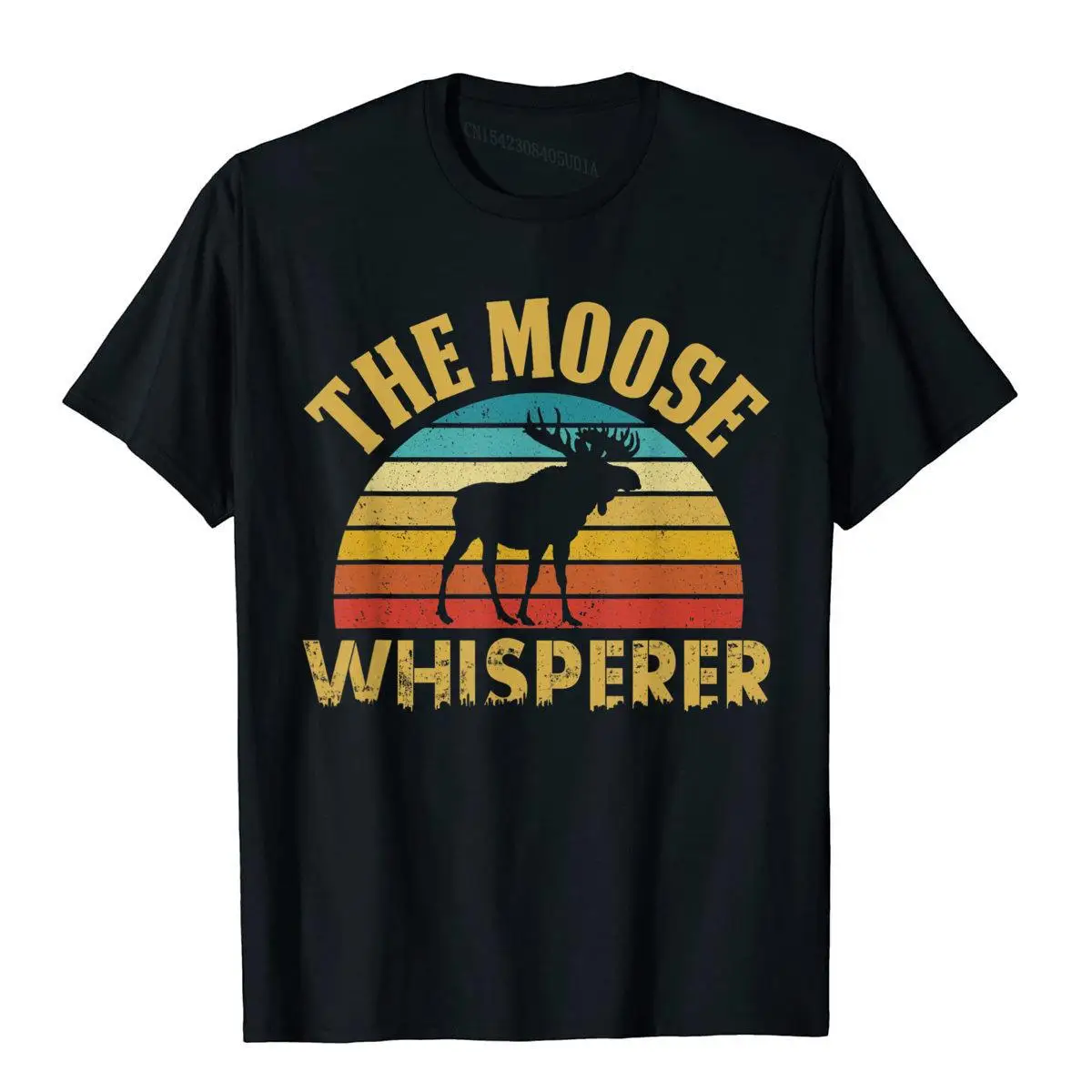 The Moose Whisperer Funny Moose Lover Camper Gift T-Shirt Vintage Cotton Men Tops & Tees 3D Style Slim Fit T Shirts