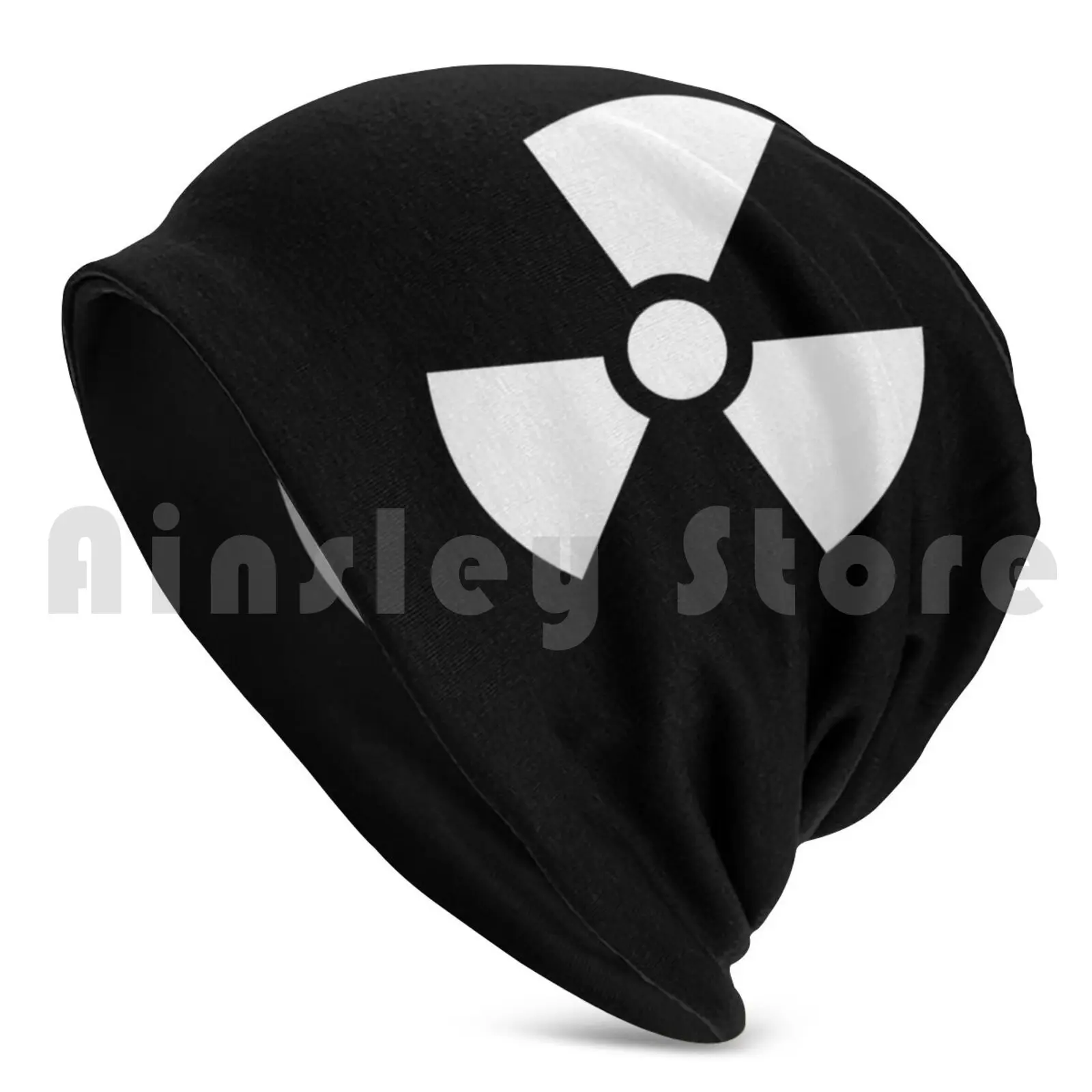 Radioactive Danger Symbol Beanies Pullover Cap Comfortable Radioactive Danger Symbol Sign Warning Caution Radiation