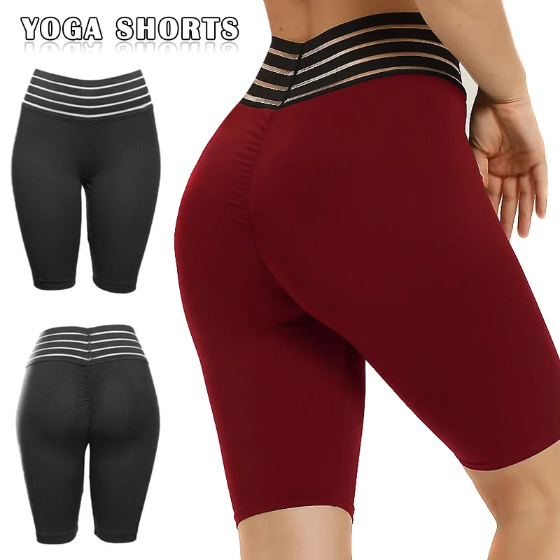 Newly Leggings Women High Waist Yoga Shorts Push Up Biker Sports Gym Cycling Slim Fit Compression Pants Short Deportivo Mujer