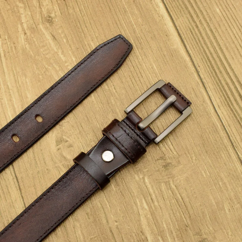 

Genuine leather luxury strap Casual belt new fashion classice vintage pin buckle designer Cowskin Waist strap men ceinture homme