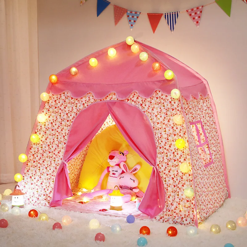 

Children Tent Indoor Outdoor Game Garden Tipi Princess Castle Folding Cubby Toys Tents Enfant Room House Teepee Playhouse