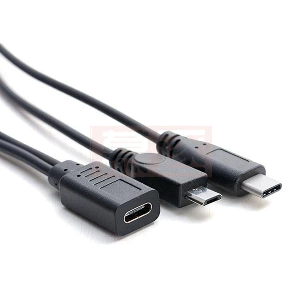 2 in 1 Micro USB Weiblichen zu USB-C Typ C USB 3,1 typ-c & Micro USB Männlichen Splitter aufladen erweiterung lade ladegerät Y K